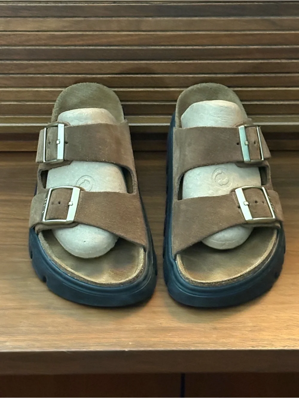 Birkenstock Papillon Brown Suede Slide Sandals Size 38